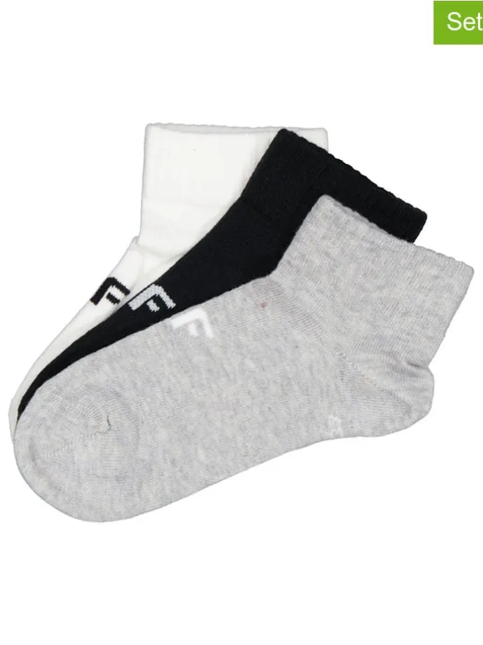 3er-Set: Socken in Grau/ Weiß/ Schwarz