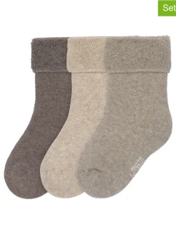 3er-Set: Socken in Hellbraun/ Beige