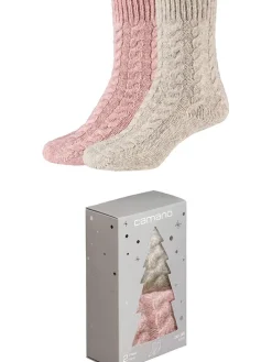 2er-Set: Socken in Rosa/ Beige