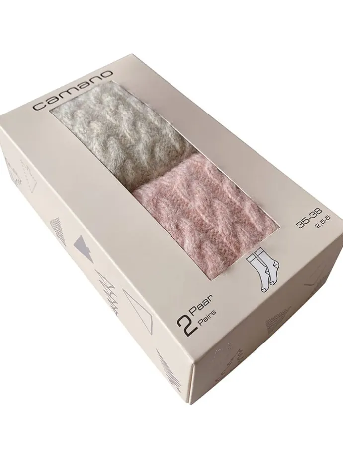 2er-Set: Socken in Rosa/ Beige