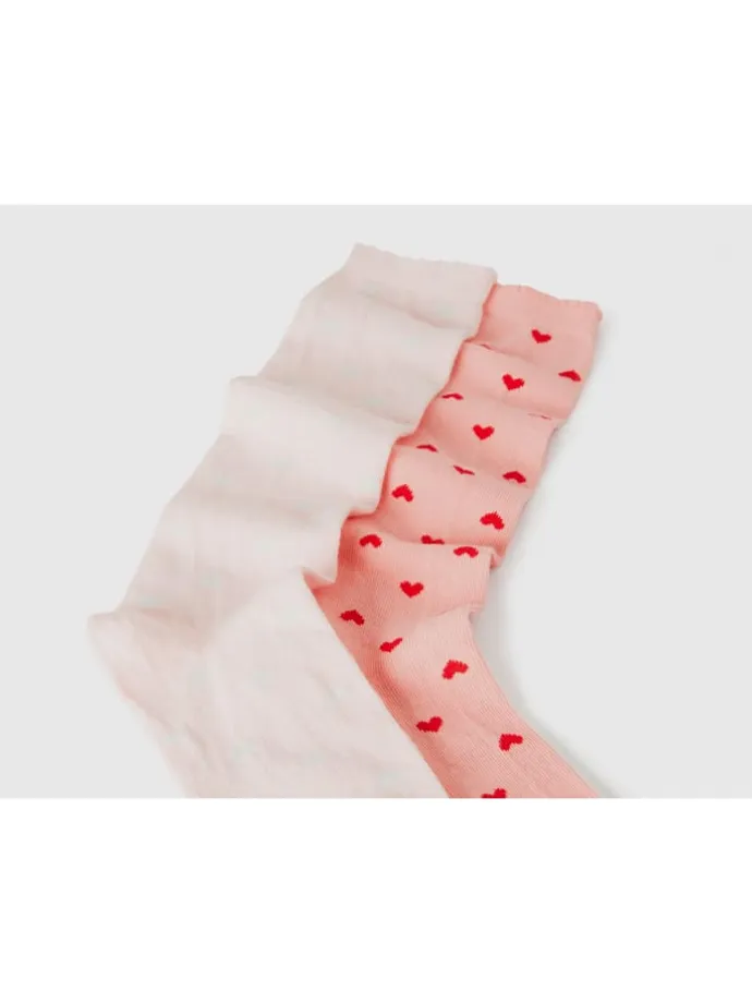 2er-Set: Socken in Rosa/ Rot