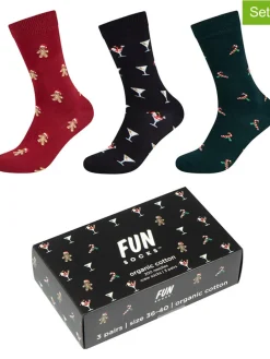 3er-Set: Socken in Rot/ Dunkelblau