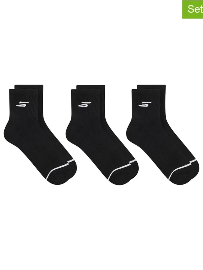 3er-Set: Socken in Schwarz