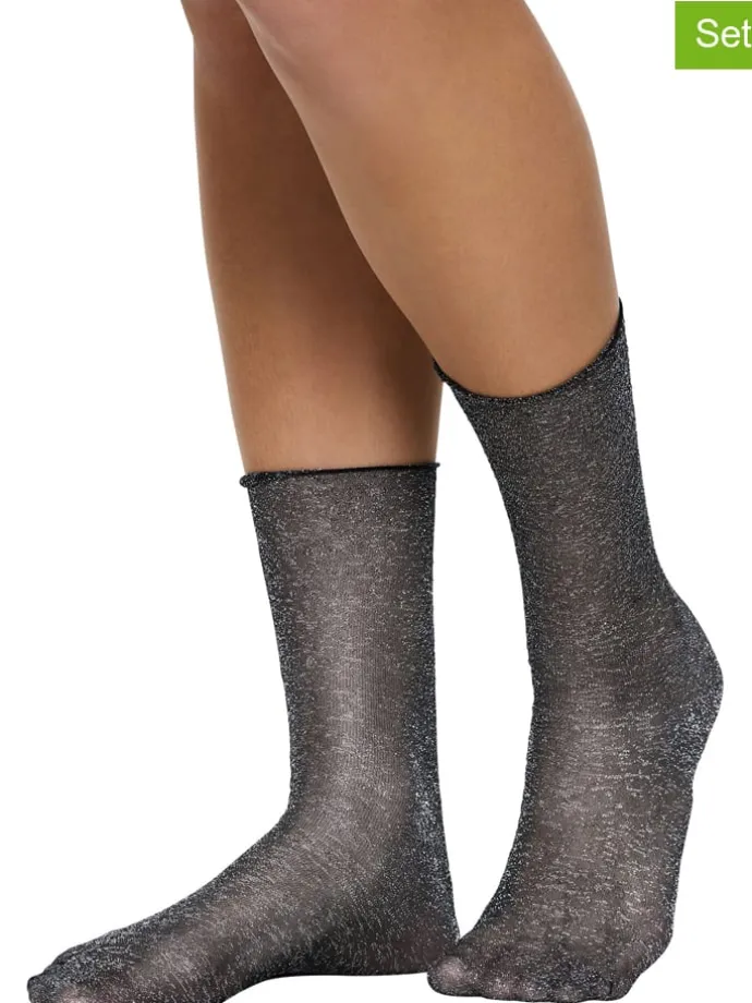 2er-Set: Socken in Schwarz