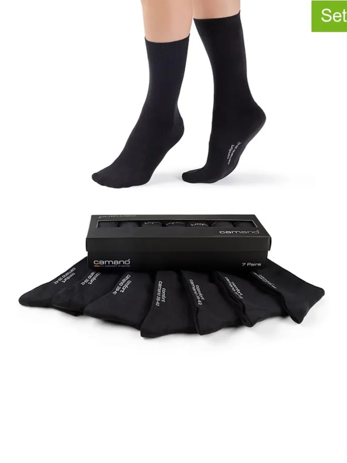 7er-Set: Socken in Schwarz
