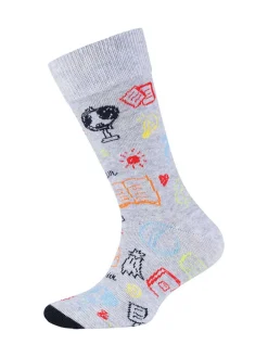 5er-Set: Socken in Schwarz/ Hellgrau
