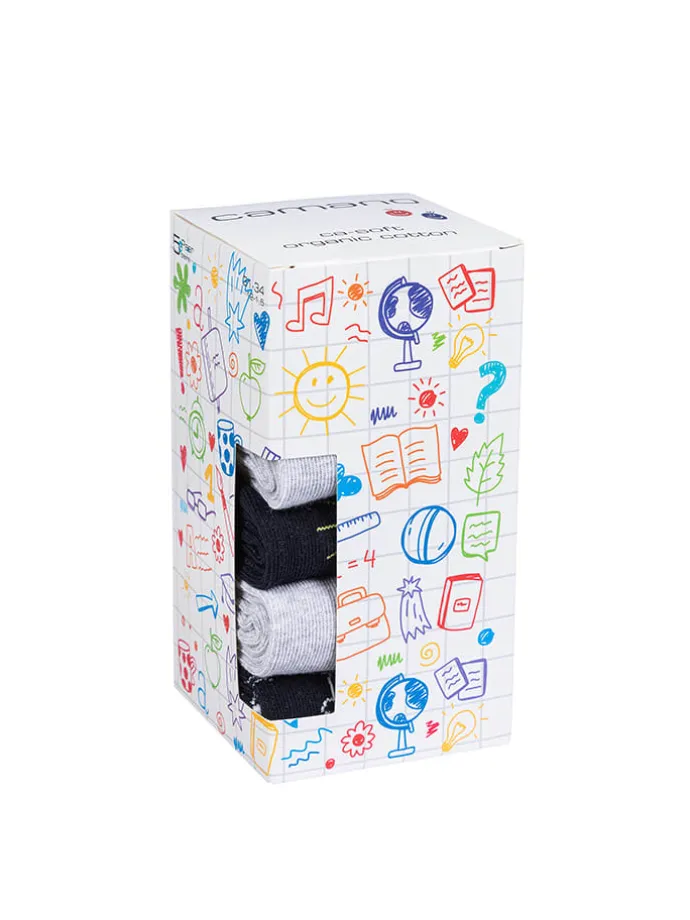 5er-Set: Socken in Schwarz/ Hellgrau