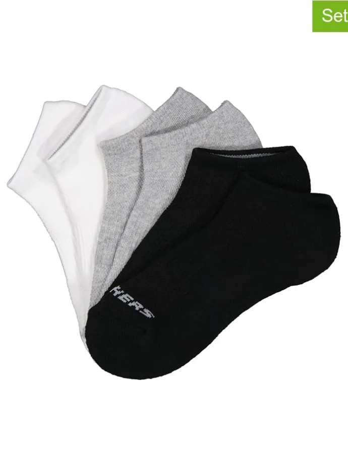 3er-Set: Socken in Weiß/ Grau/ Schwarz