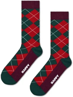 3er-Set: Socken "Snowman" in Rot/ Dunkelblau