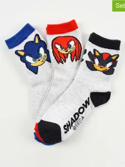 3er-Set: Socken "Sonic" in Weiß/ Bunt