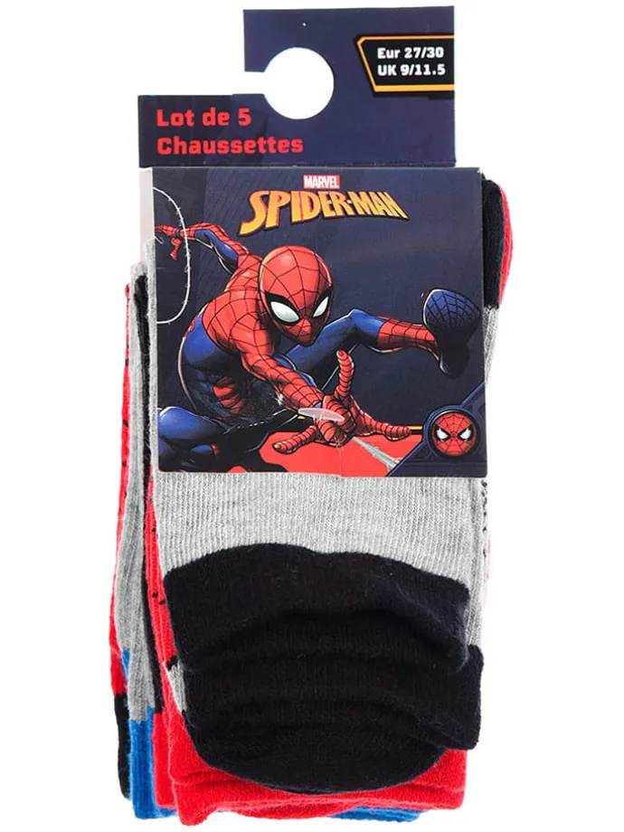 5er-Set: Socken "Spiderman" in Bunt