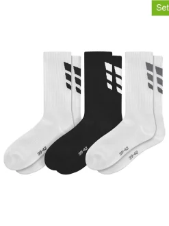 3er-Set: Socken "Wings" in Weiß/ Schwarz
