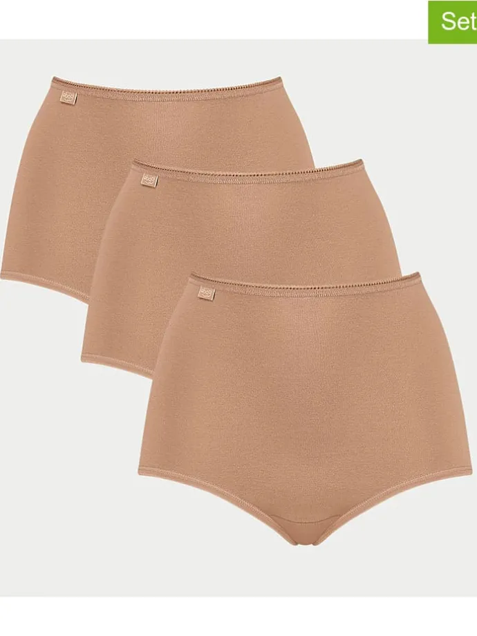 3er-Set: Taillenpantys in Beige