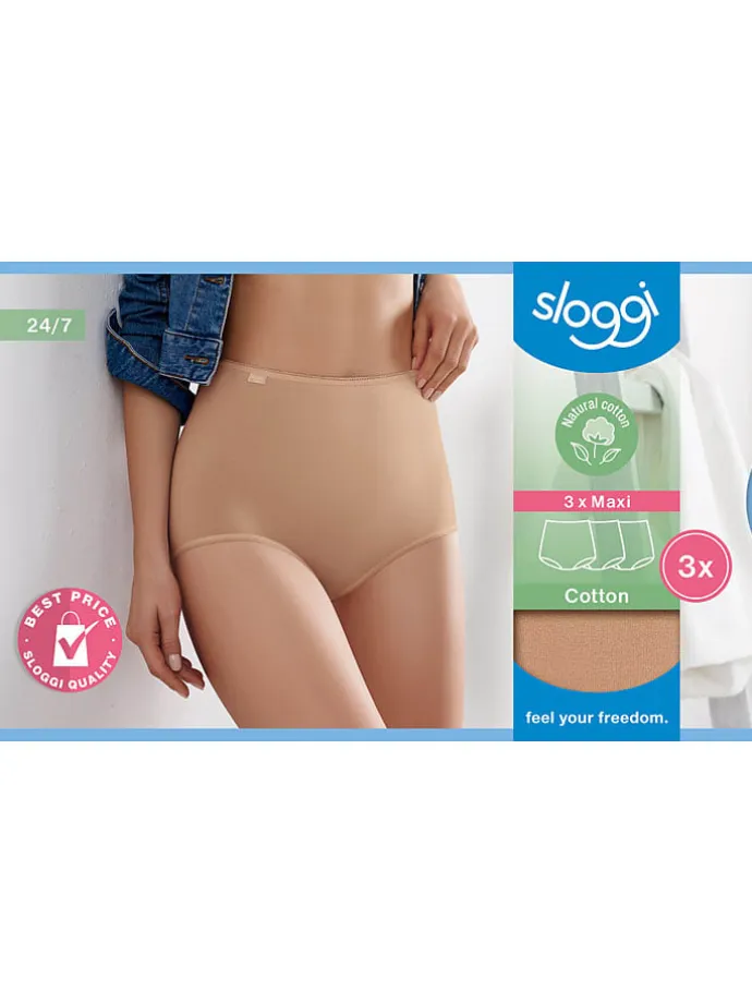 3er-Set: Taillenpantys in Beige