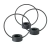 3er-Set: Teelichthalter "Rumba" in Schwarz - (H)20 cm