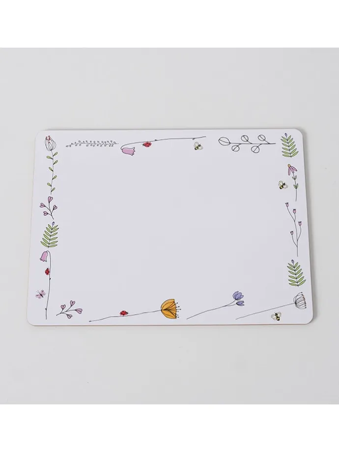 4er-Set: Tischset "Kamilla" in Weiß/ Bunt - (L)30 x (B)40 cm