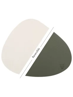 6er-Set: Tischsets in Grün/ Creme - (L)44 x (B)37 cm