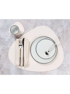 6er-Set: Tischsets in Grün/ Creme - (L)44 x (B)37 cm