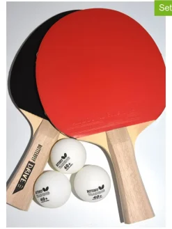 5er-Set: Tischtennisschläger "Drive Set" in Schwarz/ Rot