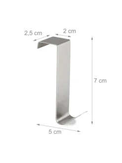 10er-Set: Türhaken in Silber
