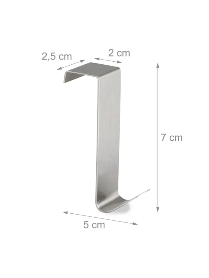 10er-Set: Türhaken in Silber