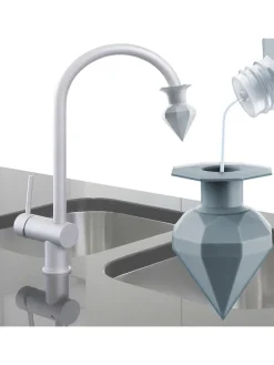 2er-Set: Wasserhahn-Entkalker  in Grau - (H)7 x  Ø 5 cm