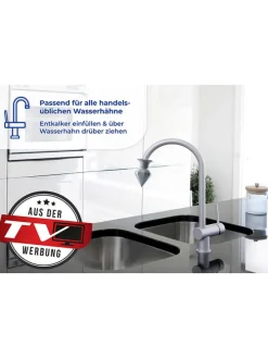 2er-Set: Wasserhahn-Entkalker  in Grau - (H)7 x  Ø 5 cm