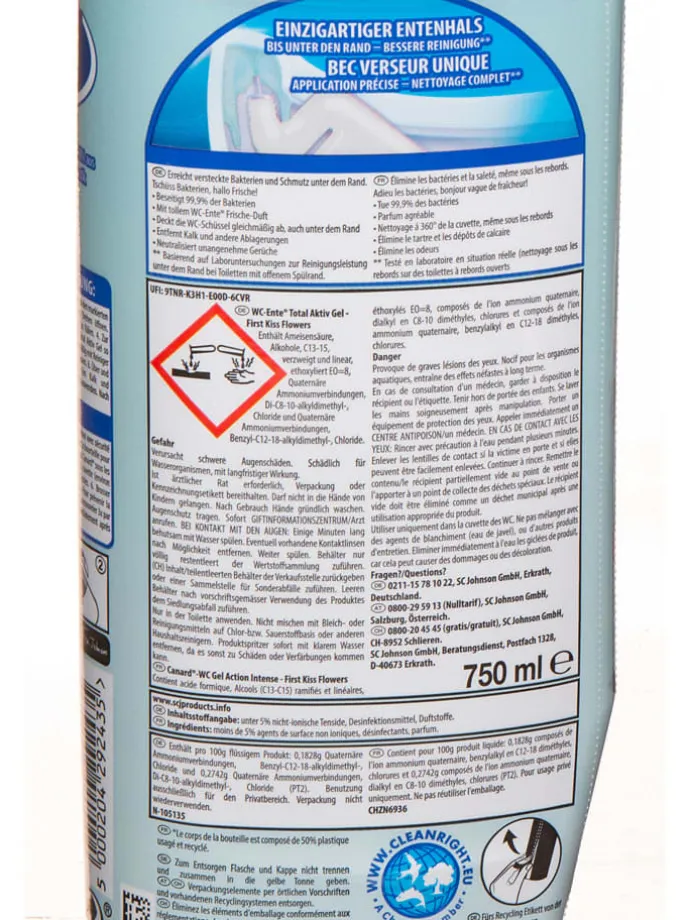 6er-Set: WC-Aktivgel "First Kiss Flower", je 750 ml