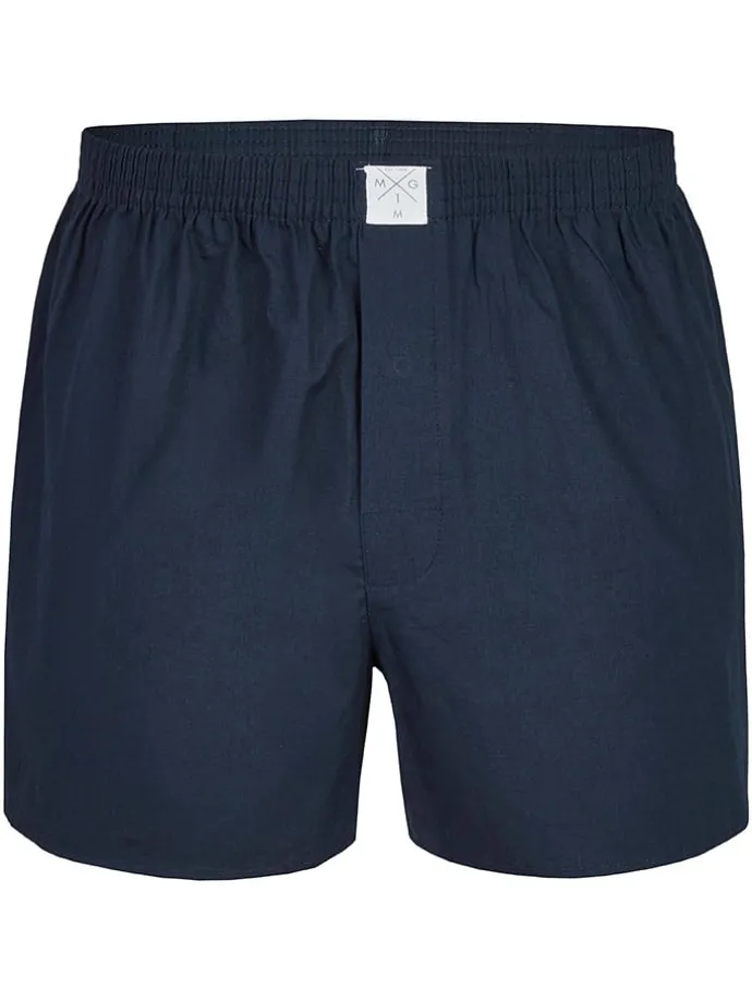 3er-Set: Webboxershorts in Dunkelblau/ Rot