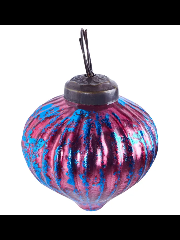 6er-Set Weihnachtsbaumkugeln ASTRALE in Rosa/Blau