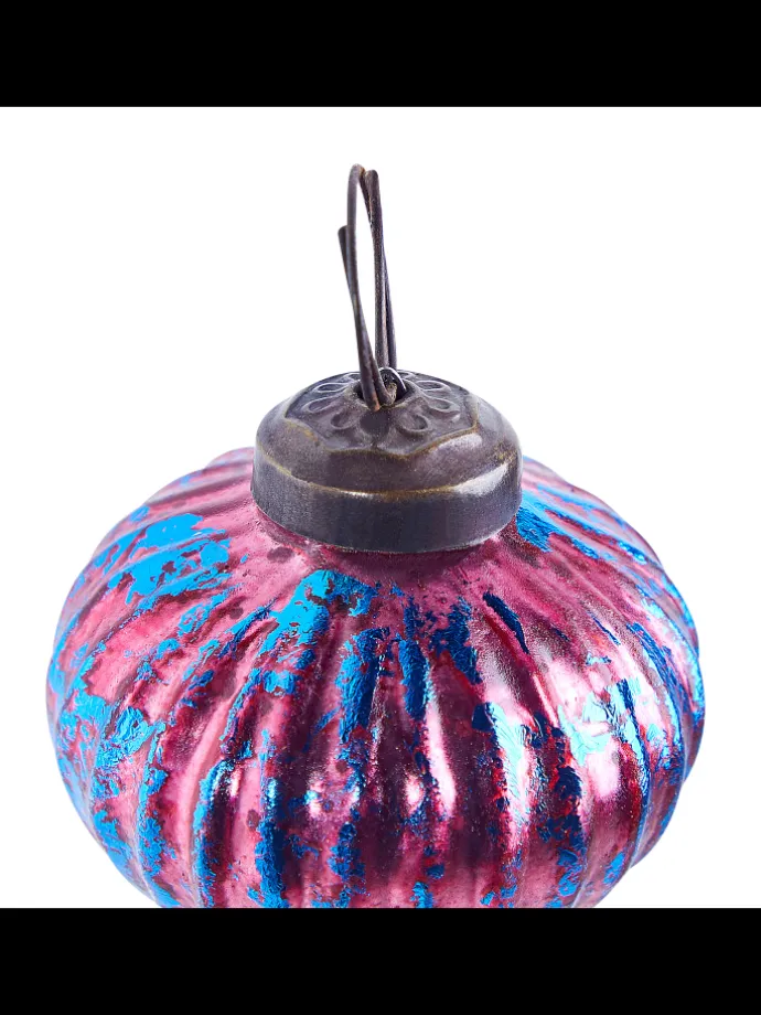 6er-Set Weihnachtsbaumkugeln ASTRALE in Rosa/Blau