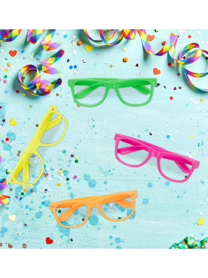 4er-Set:Partybrille in Bunt