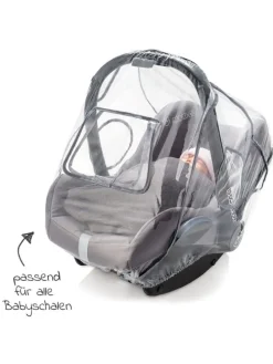 Erstlings-Schutz-Set für Babyschalen mit in grau