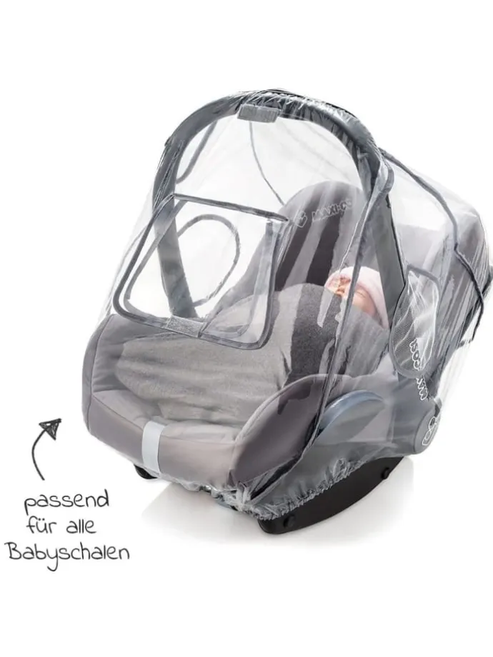 Erstlings-Schutz-Set für Babyschalen mit in grau