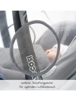 Erstlings-Schutz-Set für Babyschalen mit in grau