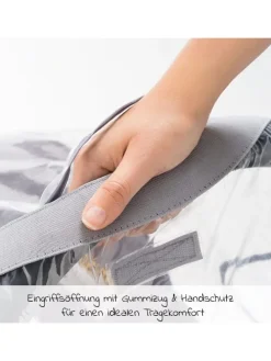 Erstlings-Schutz-Set für Babyschalen mit in grau