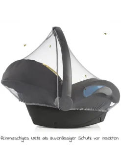 Erstlings-Schutz-Set für Babyschalen mit in grau