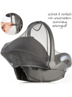 Erstlings-Schutz-Set für Babyschalen mit in grau