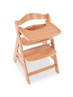 Essbrett & Tisch aus Holz für Alpha Hochstühle in braun,beige