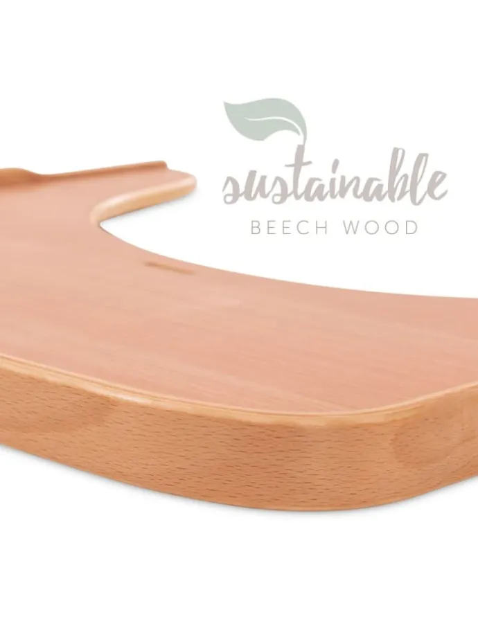 Essbrett & Tisch aus Holz für Alpha Hochstühle in braun,beige