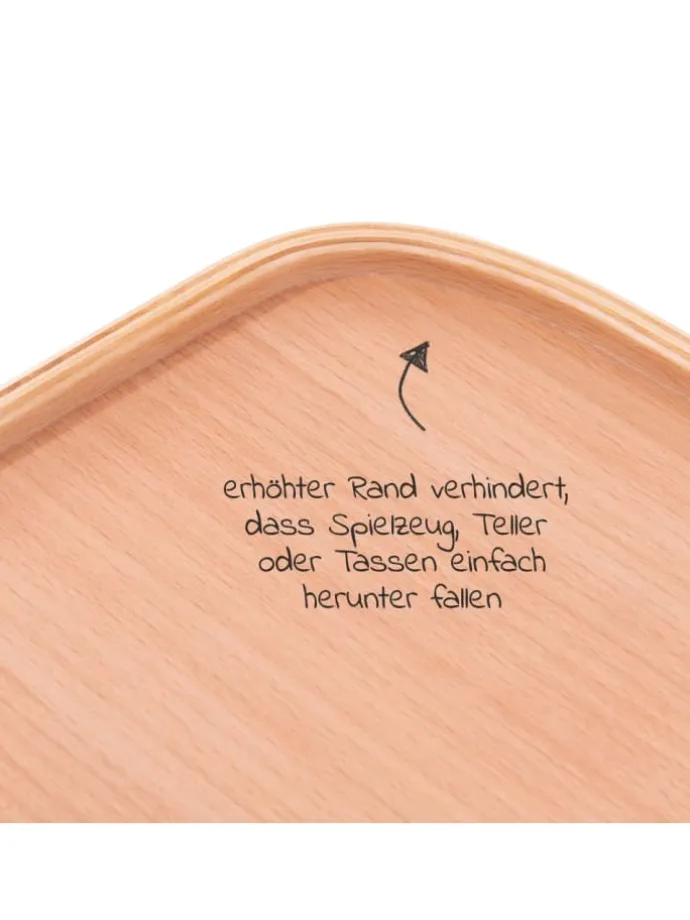 Essbrett & Tisch aus Holz für Alpha Hochstühle in braun,beige