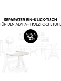 Essbrett und Tisch für Alpha Hochstuhl (Click in beige