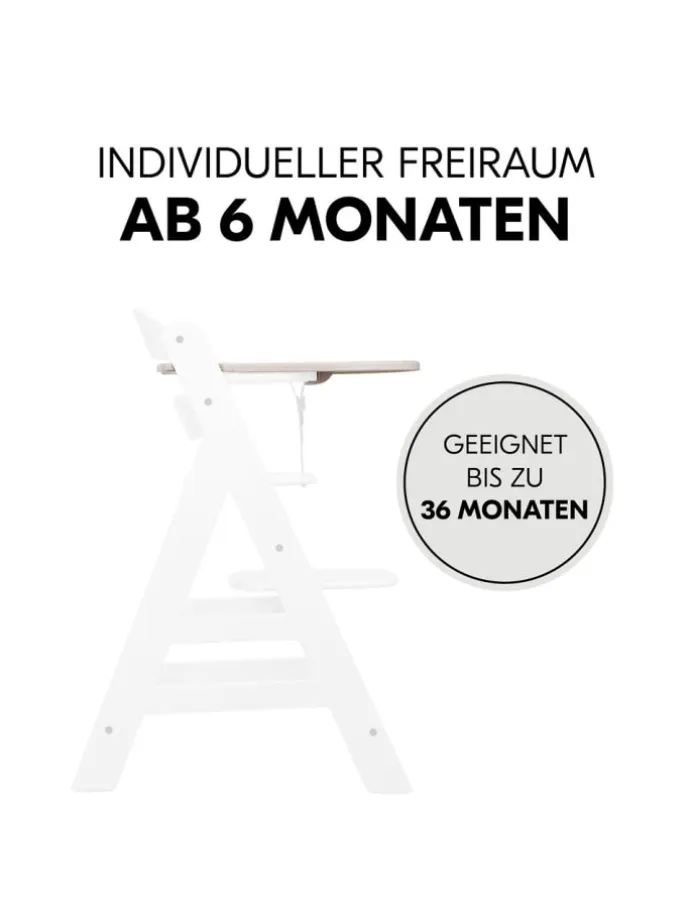 Essbrett und Tisch für Alpha Hochstuhl (Click in beige