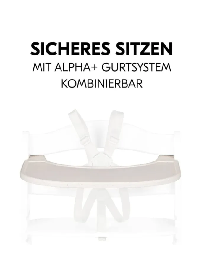 Essbrett und Tisch für Alpha Hochstuhl (Click in beige