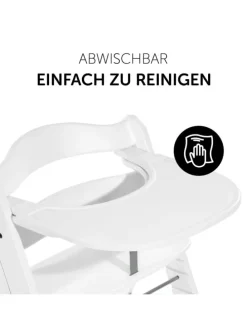 Essbrett und Tisch für Alpha Hochstuhl (Click in weiss