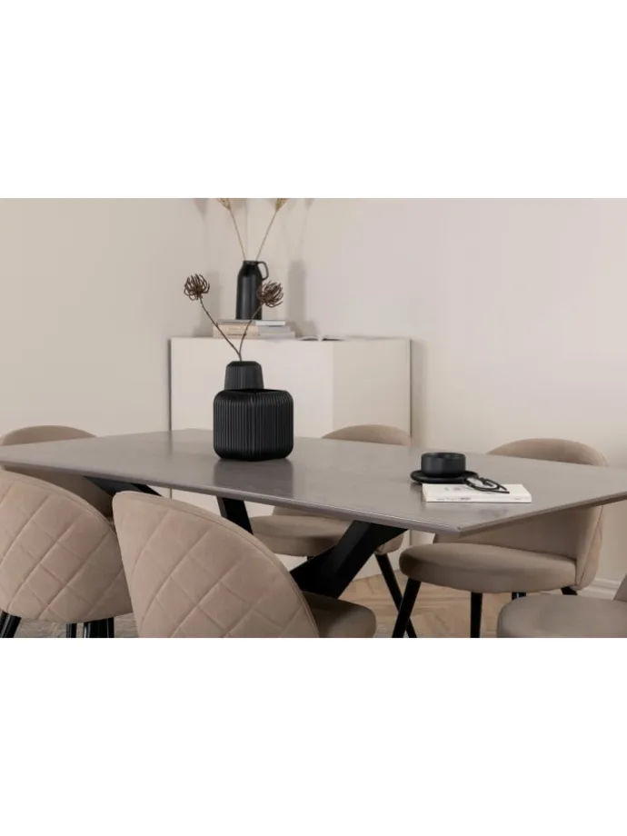 Essgruppe Piazza 20 (7-teilig) Beige 90 x 180 cm