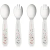 Esslern Besteck-Set 4-teilig mit ergonomsichen in weiss,bunt