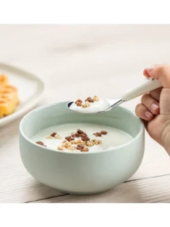 Esslern Besteck-Set 4-teilig mit ergonomsichen in weiss,bunt
