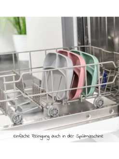 Esslern-Teller aus rutschfestem Silikon - in grau