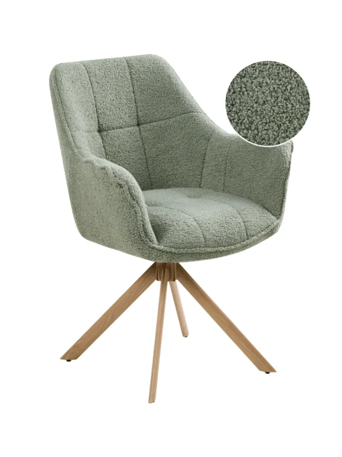 Esszimmerstuhl HAYDEN in Grün/Braun - (W) 64 x (H) 85 x (L) 69 cm